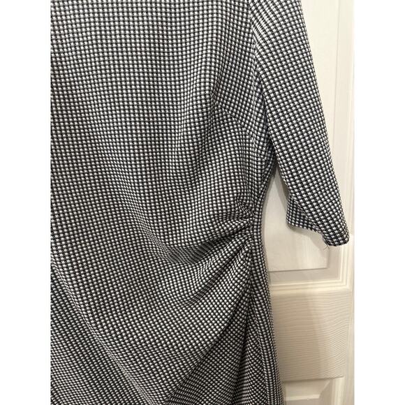Lauren Ralph Lauren Womens Cierra Ruched Houndstooth Jacquard Sheath Dress, 16 - Picture 5 of 8